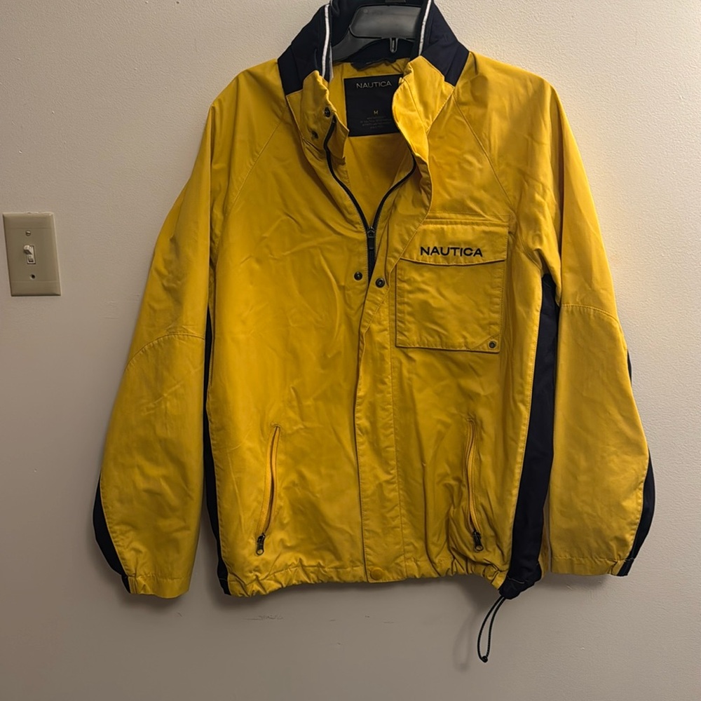 Nautica Vintage Men's Windbreaker Jacket Yellow Medium